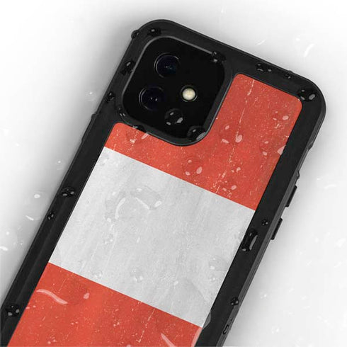 Distressed Austria Flag iPhone 12 Mini Waterproof Case